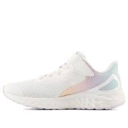 New Balance Kids Size 10.5 Us Youth White Hook And Loop Sneakers Paarifg4